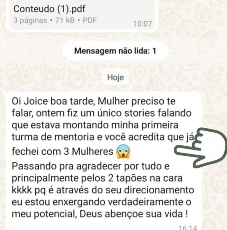 Depoimento aluna 1